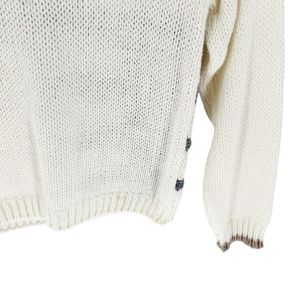 Essex Junction Vintage Sweater Womens M 80s Cottagecore Grandmacore Shoulder Pad - Picture 13 of 14